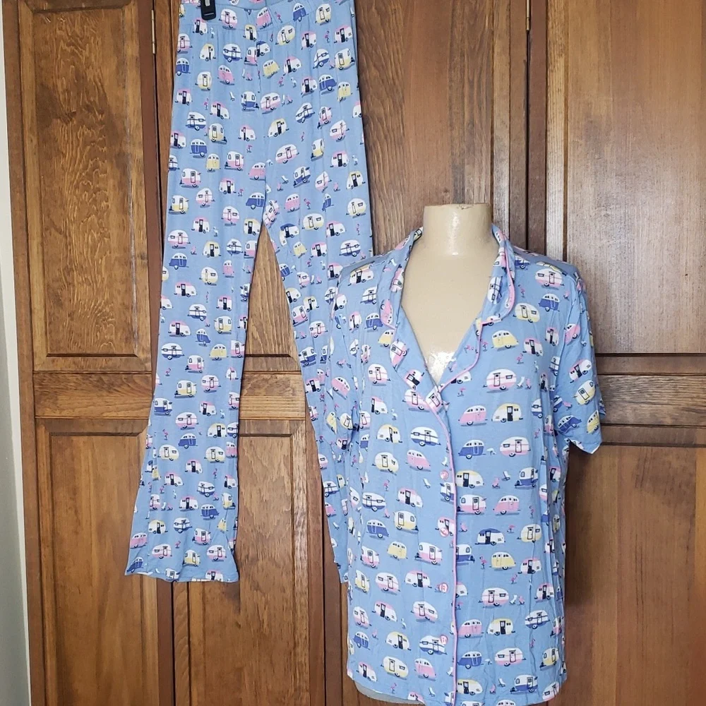 Munki Munki Nite Nite Camper Pajamas Sz XXL